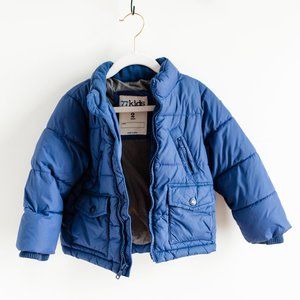 77kids by American Eagle Winter Jacket Blue Little Boys Toddler 2T